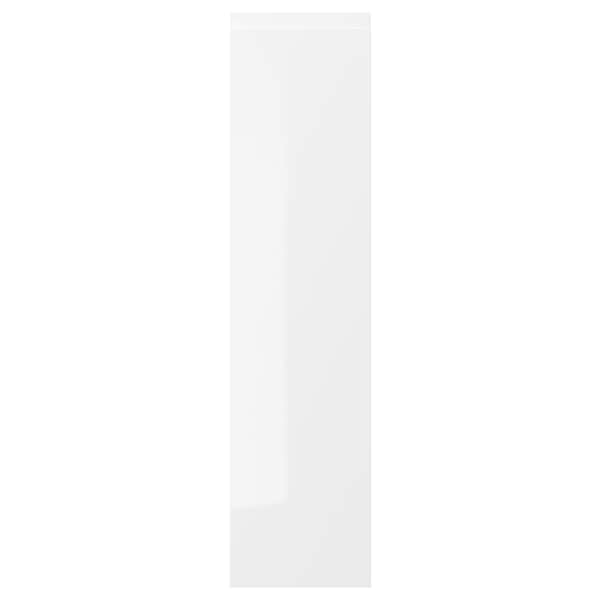 VOXTORP - Door, high-gloss white, 20x80 cm - best price from Maltashopper.com 30397481