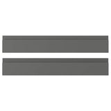 VOXTORP drawer front, dark grey, 60x10 cm, 2 pack