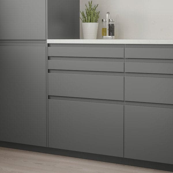VOXTORP - Drawer front, dark grey, 40x10 cm - best price from Maltashopper.com 90454100