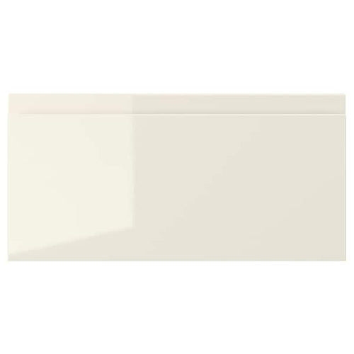 VOXTORP - Drawer front, high-gloss light beige, 40x20 cm