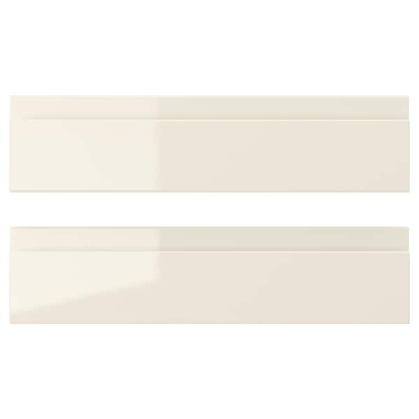 VOXTORP - Drawer front, high-gloss light beige, 40x10 cm - best price from Maltashopper.com 80321158