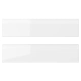 VOXTORP drawer front, high-gloss white, 40x10 cm, 2 pack