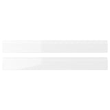 VOXTORP drawer front, high-gloss white, 80x10 cm, 2 pack