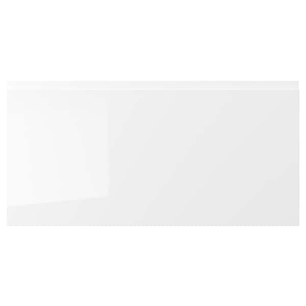 VOXTORP - Drawer front, high-gloss white, 80x40 cm - best price from Maltashopper.com 20397504