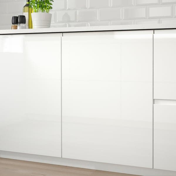 VOXTORP - Front for dishwasher, high-gloss white, 45x80 cm - best price from Maltashopper.com 90397505