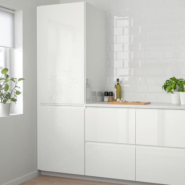 VOXTORP - Front for dishwasher, high-gloss white, 45x80 cm - best price from Maltashopper.com 90397505