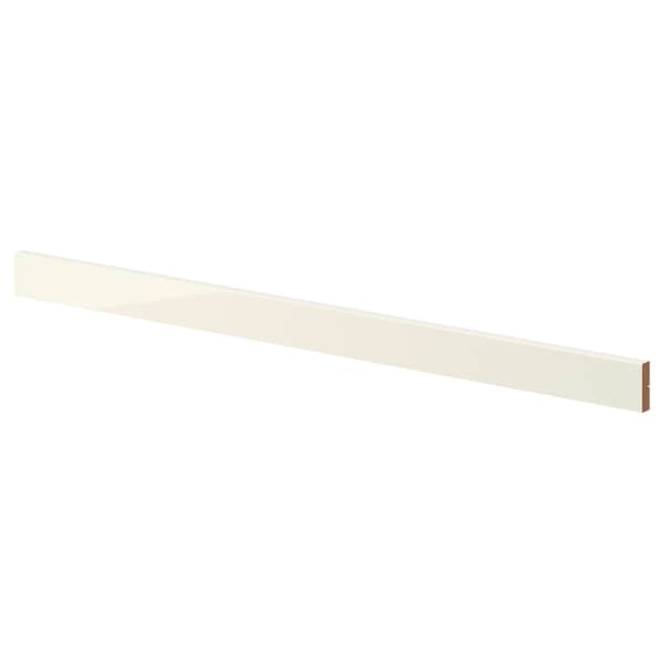 Ikea VOXTORP - Rounded deco strip/moulding, high-gloss light beige, 221 cm