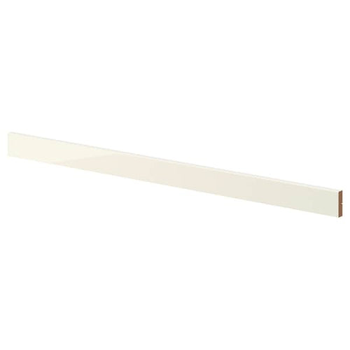 VOXTORP rounded deco strip/moulding, high-gloss light beige, 221 cm