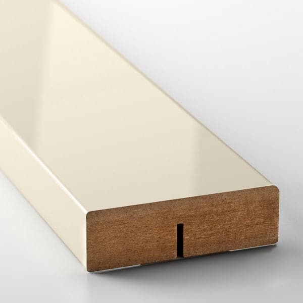 VOXTORP - Rounded deco strip/moulding, high-gloss light beige