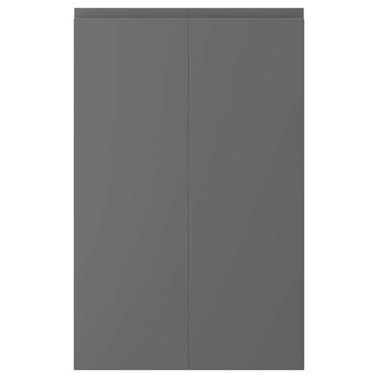 Ikea VOXTORP - 2-p door f corner base cabinet set, right-hand dark grey, 25x80 cm