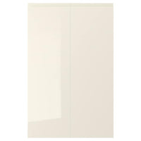 VOXTORP - 2-p door f corner base cabinet set, right-hand/high-gloss light beige, 25x80 cm - best price from Maltashopper.com 00321157