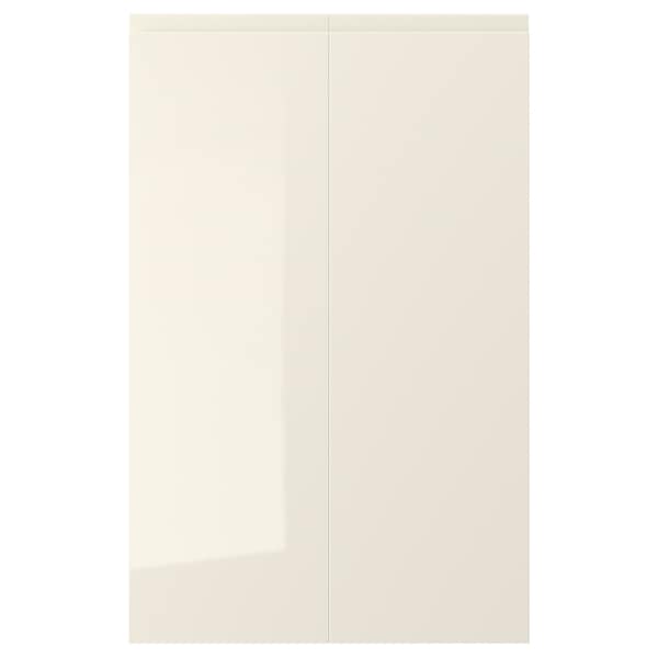 Ikea VOXTORP - 2-p door f corner base cabinet set, right-hand/high-gloss light beige, 25x80 cm