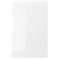 VOXTORP - 2-p door f corner base cabinet set, right-hand/high-gloss white, 25x80 cm - best price from Maltashopper.com 30397495
