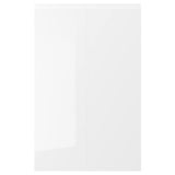 VOXTORP 2-p door f corner base cabinet set, right-hand/high-gloss white, 25x80 cm