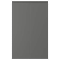 VOXTORP - 2-p door f corner base cabinet set, left-hand dark grey, 25x80 cm - best price from Maltashopper.com 30454099