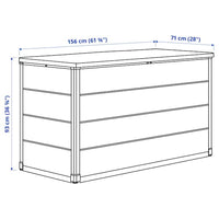 VRENEN - Storage box, outdoor, light grey/grey, 156x71x93 cm/819 l - best price from Maltashopper.com 50411443