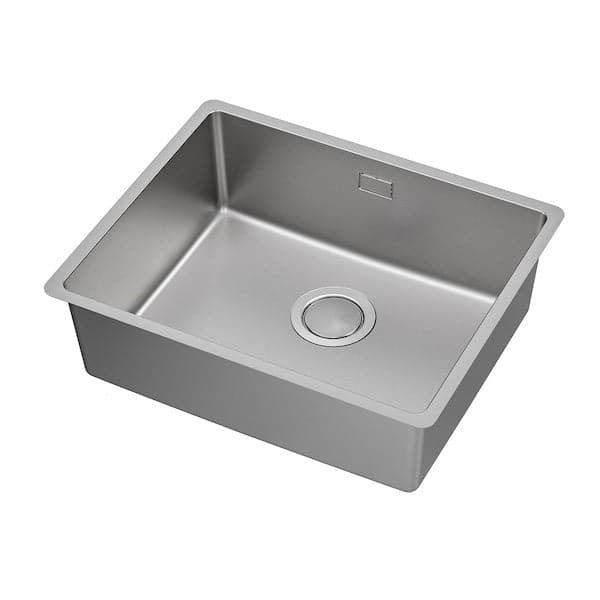 VRESJÖN - Inset sink, 1 bowl, stainless steel, 54x44 cm - best price from Maltashopper.com 99425721
