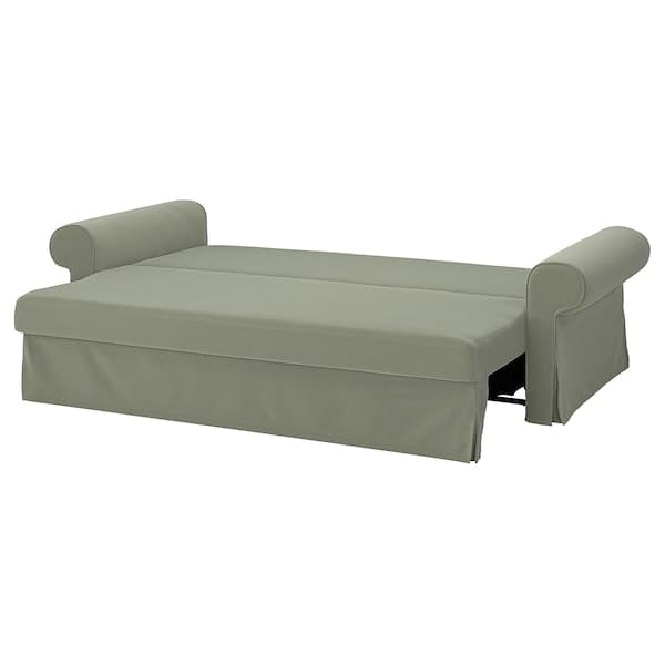 VRETSTORP - 3-seater sofa bed, Hakebo grey-green , - best price from Maltashopper.com 09491254