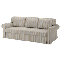VRETSTORP 3-seat sofa-bed, Karlshov grey-beige, 244x91x96 cm