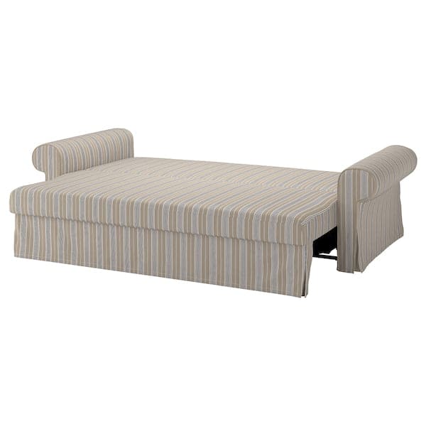 VRETSTORP - 3-seater sofa bed, Karlshov grey-beige , - best price from Maltashopper.com 09491230