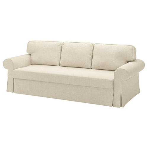 VRETSTORP - 3-seater sofa bed cover, Kilanda light beige ,