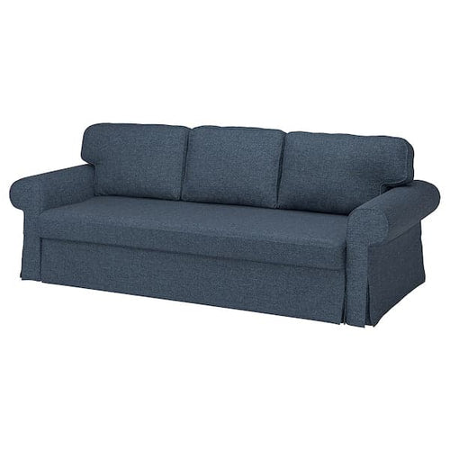 VRETSTORP - Cover for 3-seater sofa bed, Kilanda dark blue ,