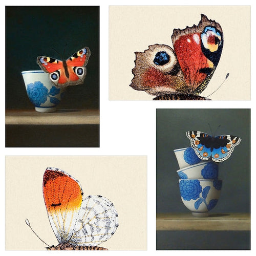 YLLEVAD - Art card, four butterflies, 10x15 cm