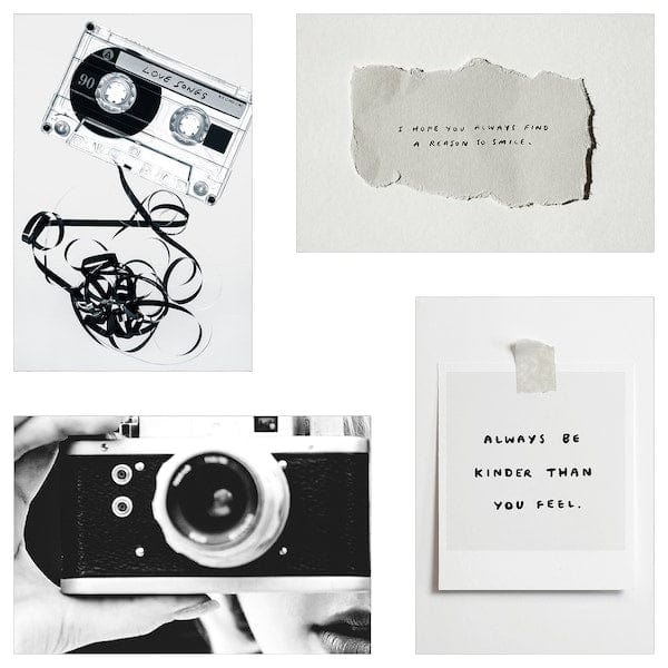 Ikea YLLEVAD - Postcard, a reason to smile,10x15 cm