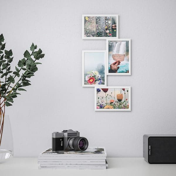 Ikea YLLEVAD - Collage frame for 4 photos, white, 21x41 cm