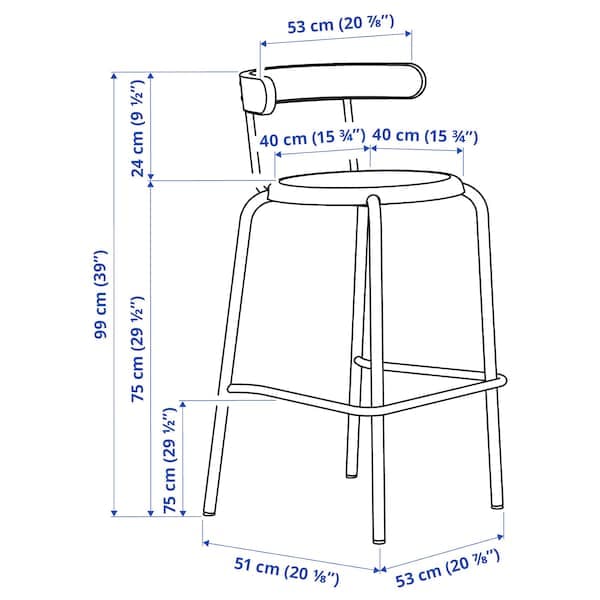 Yngvar bar sales stool