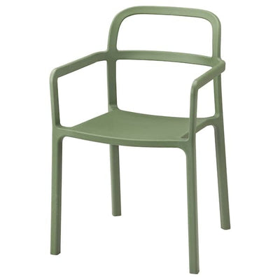 YPPERLIG Chair with inner/outer armrests - green , - best price from Maltashopper.com 40346580