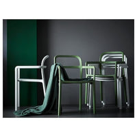 YPPERLIG Chair with inner/outer armrests - green , - best price from Maltashopper.com 40346580