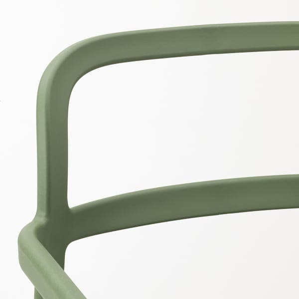 YPPERLIG Chair with inner/outer armrests - green , - Premium Furniture from Ikea - Just €90.99! Shop now at Maltashopper.com