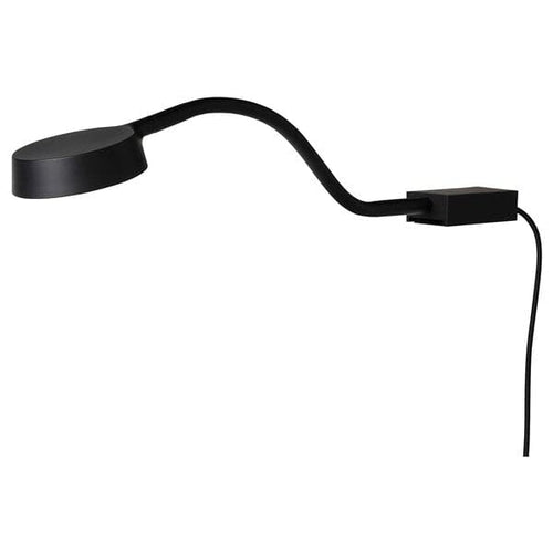 YTBERG cabinet lighting, black/dimmable, 36x6.8 cm